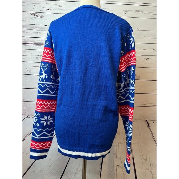 Jolly Sweaters Cardigan size Medium Ugly Christmas Sweater Knit Nordic Mens - Picture 5 of 8